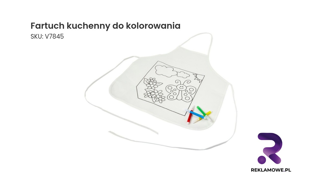 Fartuch kuchenny do kolorowania idealny dla dzieci