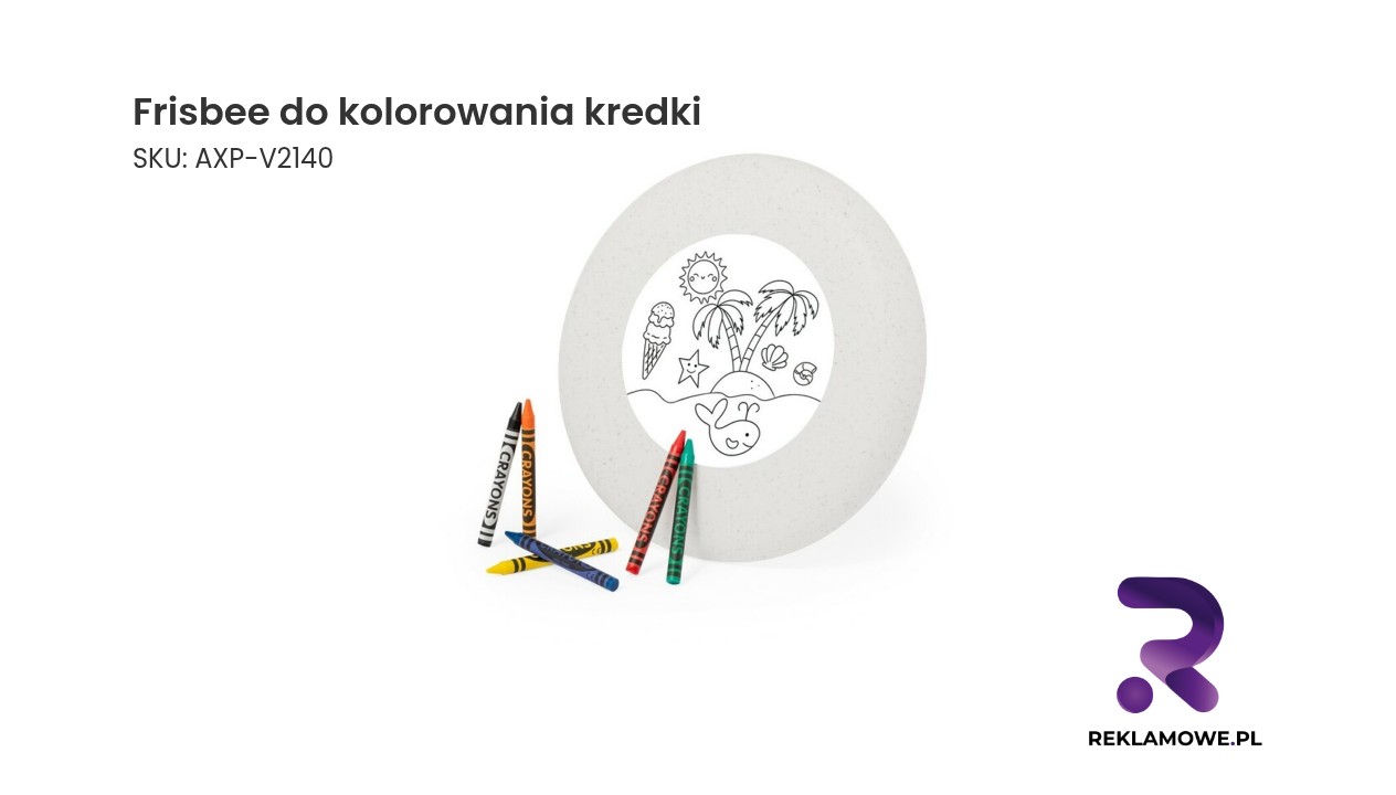 Frisbee do kolorowania w zestawie z kredkami