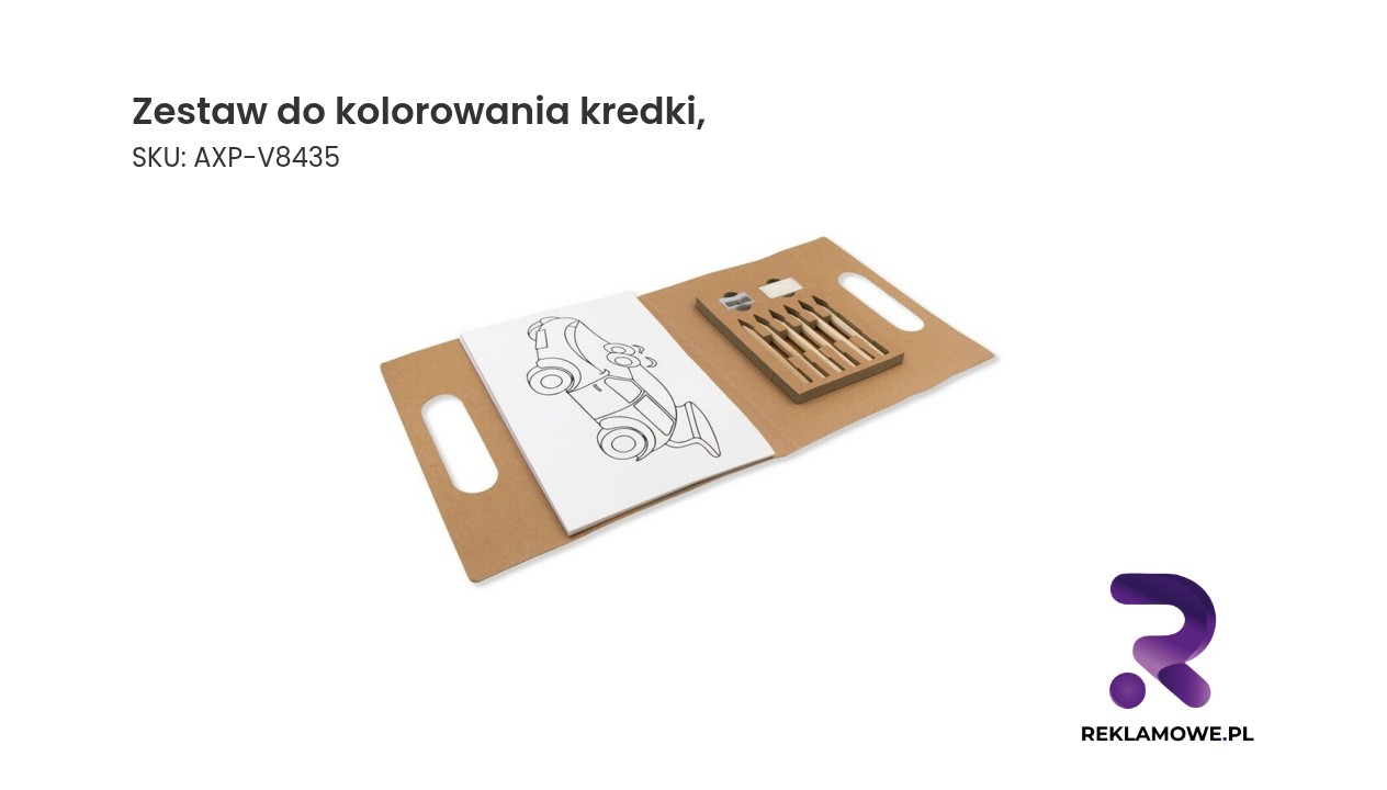 Zestaw do kolorowania z kredkami dla dzieci