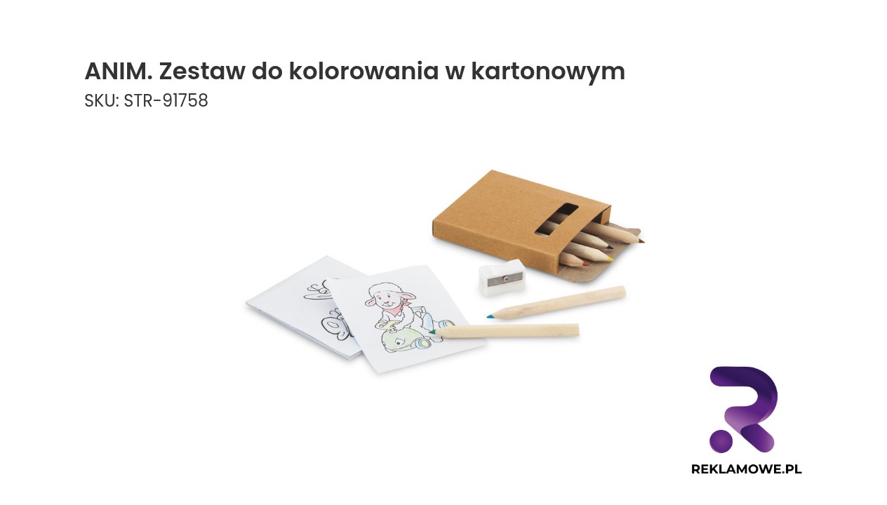 ANIM. Zestaw do kolorowania w kartonowym – kreatywny zestaw dla dzieci