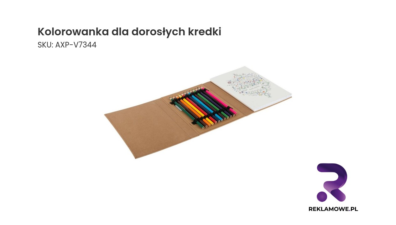 Kolorowanka dla dorosłych z kolorowymi kredkami