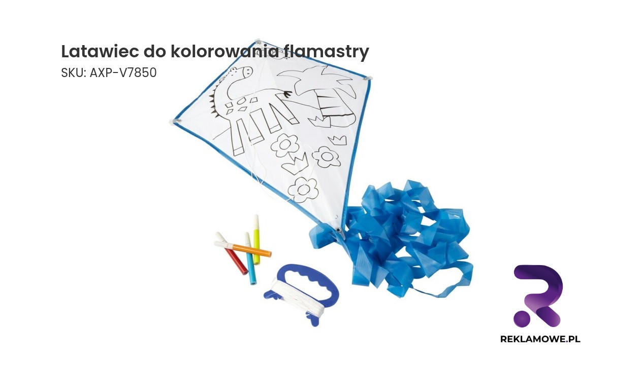 Latawiec do kolorowania z flamastrami