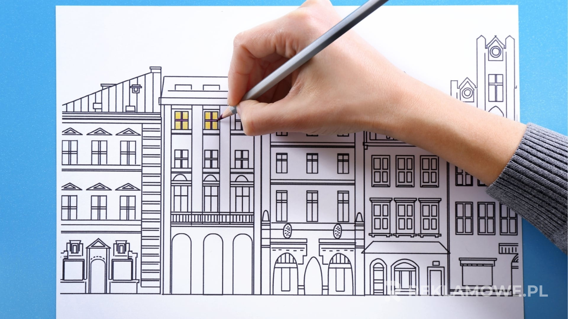 Zestaw kolorowych reklam