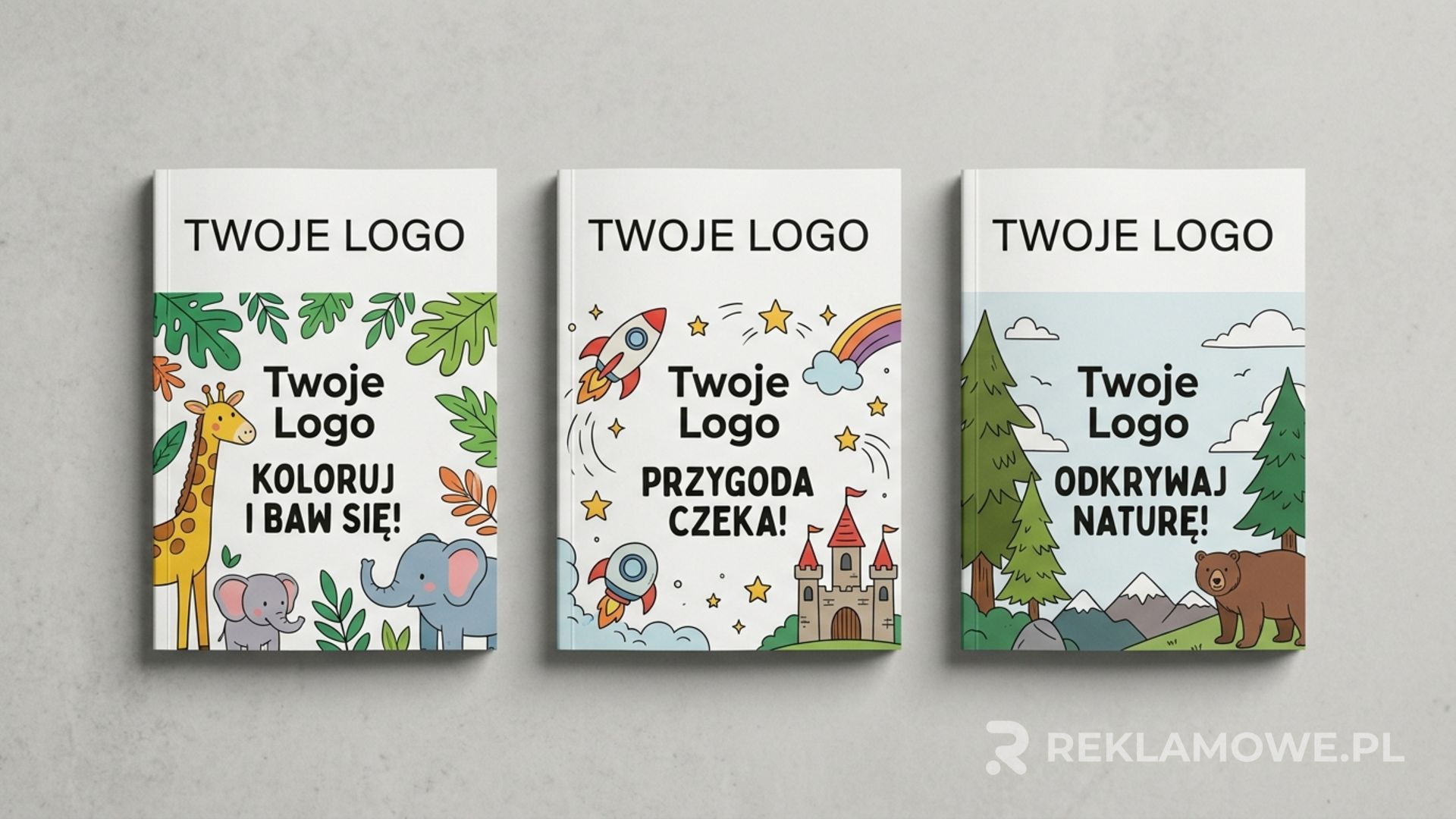 Rozdawanie kolorowanek reklamowych na evencie promocyjnym