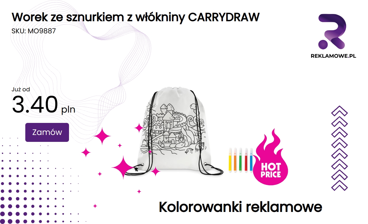 Worek ze sznurkiem z włókniny CARRYDRAW