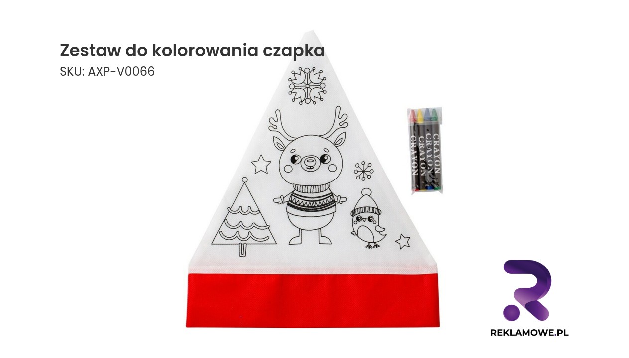 Zestaw do kolorowania czapka świąteczna
