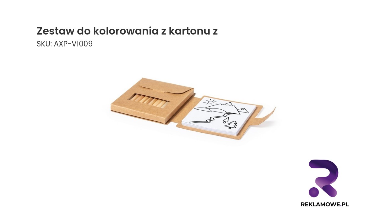 Zestaw do kolorowania wykonany z kartonu